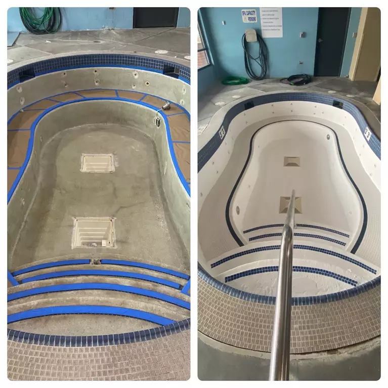 Before and After Photo Hot Tub